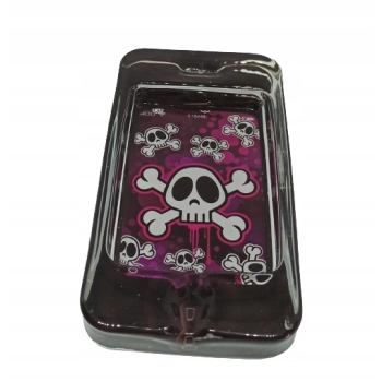 Popielniczka Szklana prostokątna 12x6,5 cm Różne wzory