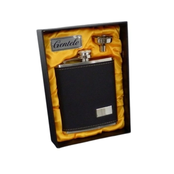 Piersiówka Stal Nierdzewna 7 OZ ok. 210ml Obszyta Skórą na Prezent Gentelo