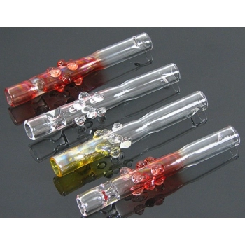 Elegancka Fajka Szklana Z Dużymi Kropkami, 9 Cm Grube Szkło