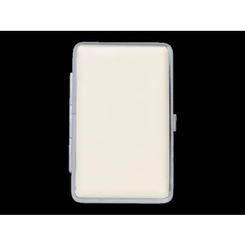 Kremowa Papierośnica Skórzana typu SLIM na Cienkie Papierosy Ecru Gentelo