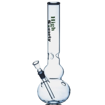 Bongo Szklane 38 cm - Fajka Wodna Przezroczysta z Chillum 18,8 mm