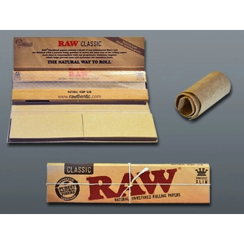 Bibułki RAW Classic z Filtrami Bletki do Skrętów Naturalne 110 x 44 mm