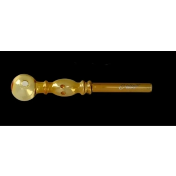 Szklana Fajka do Olejku z Nóżkami 14,5 cm żółto-bursztynowy Chillout Smoke