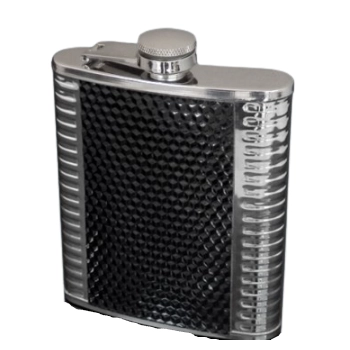 Elegancka Piersiówka Stal Nierdzewna 7 OZ w Czarnej Pudełku