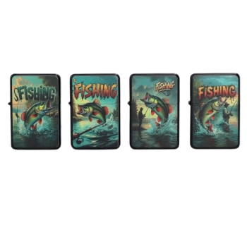 Zestaw Prezentowy Łowienie Papierośnica + Zapalniczka + Kamienie i Knot