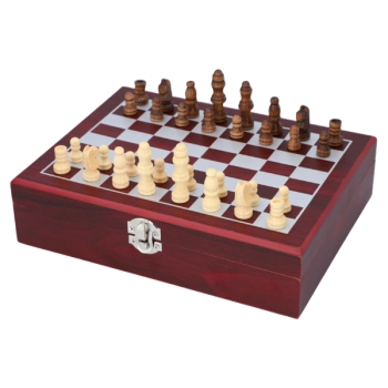 Elegancki Zestaw Piersiówka z Kieliszkami Lejkiem i Szachami na Prezent