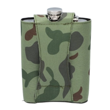 Elegancki Zestaw Piersiówka z Kieliszkami Lejkiem i Sztućcami Turystycznymi