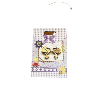 Elegancka Torebka Prezentowa z Papieru Ozdobnego, 27x19x8,5 cm