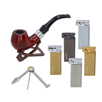Zestaw Fajka Drewniana z Niezbędnymi Akcesoriami