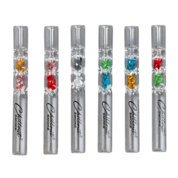 Cygarniczka Szklana Mała Lufka Fifka 10,5 cm z Kryształkami Chillout Smoke