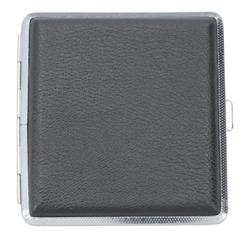 Metalowa Skórzana Papierośnica na Klasyczne Papierosy 8,5 cm Pudełko