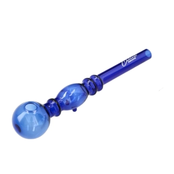 Szklana Fajka do Olejku z Nóżkami 14,5cm kobaltowy niebieski Chillout Smoke