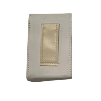 Ecru Pudełko Etui na Paczkę Papierosów z Zielonym Liściem Marychy Freedom