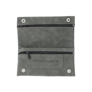 Etui na Tytoń w Jednolitym Kolorze bez Wzorów Portfel Szary