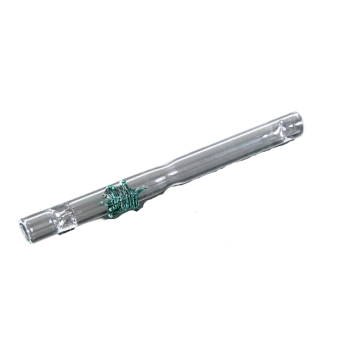 Fajka szklana "Liść" 12 cm - elegancka cygarniczka ze szkła