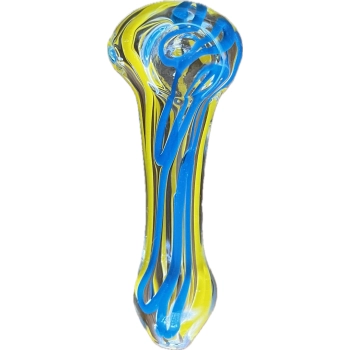 Cygarniczka Lufka Fifka Gruba Krótka w Żółte i Niebieskie Paski