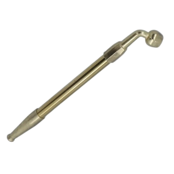 Długa Fajka Mosiężna Wydłużona Lufka do Tytoniu Ziół 15,5 cm