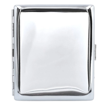 Metalowa Papierośnica Srebrna Chrom w Jednolitym Kolorze Gentelo