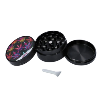 Kolorowy Młynek do Tytoniu Suszu Grinder Crusher z Listkami Marihuany D&K