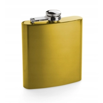Metalowa Piersiówka Złota Polerowana Stal Nierdzewna 8 OZ 240 ml bez Wzorów