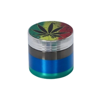 Kolorowy Grinder Crusher Młynek do Tytoniu z Liściem Konopi 4-Częściowy