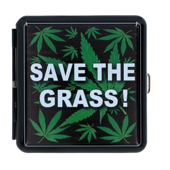Papierośnica Metalowa Save the Grass - Pudełko na Fajki Karbon