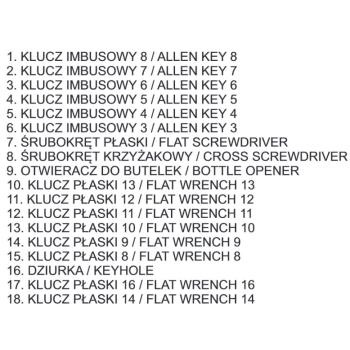 Zestaw Kluczy Imbusowych 18w1 w Opakowaniu Prezentowym Gentelo Złoty