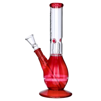 Eleganckie Czerwone Bongo Szklane Bonio 30 cm Fajka Wodna
