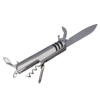 Multitool 5w1: Korkociąg, Nóż, Otwieracze, Śrubokręt Krzyżowy