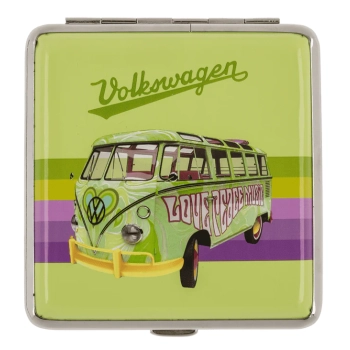 Zielona Papierośnica Metalowa Etui na Papierosy Volkswagen Bus