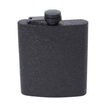 Czarna Chropowata Piersiówka ze Stali Nierdzewnej 7 OZ ok. 210 ml Gentelo