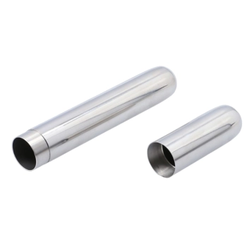 Eleganckie Srebrne Metalowe Etui na Cygaro - Mobilne
