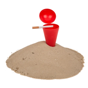 Plastikowa Popielniczka w Kształcie Różka Plażowa Mobilna Przenośna 15 cm