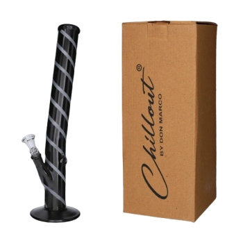 Szklane Bongo Wysokie 45 cm z Paskami - Chillout, Przezroczyste