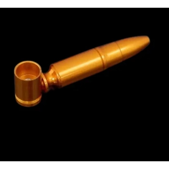 Fajka Metalowa Rozkładana w Kształcie Naboju Lufka Fifka Złota