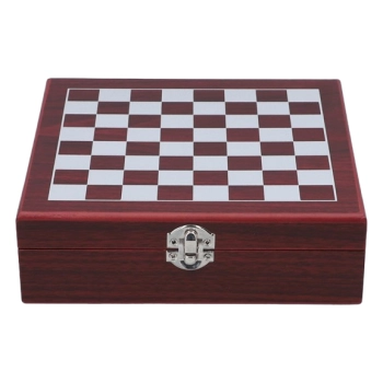 Zestaw Szachy + Piersiówka + Kubeczek Teleskopowy + Lejek + Kieliszki