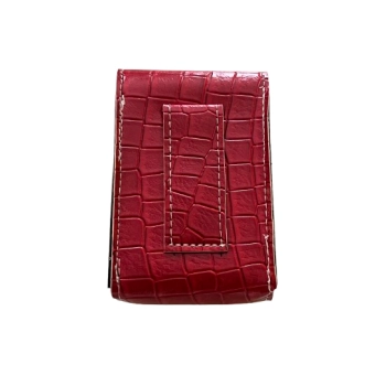 Czerwone Etui na Papierosy Pudełko na Paczkę Papierosów ze Skóry