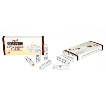 Filtry Stanwell Ceramiczne 9mm z Aktywnym Węglem - 10 Sztuk