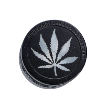 Czarny Grinder Młynek do Tytoniu Crusher Metalowy Chillout Smoke