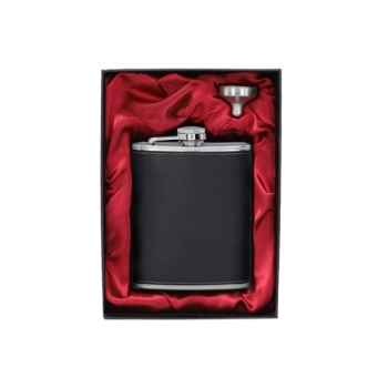 Piersiówka Stal Nierdzewna 7 OZ ok. 210ml Obszyta Skórą na Prezent Gentelo