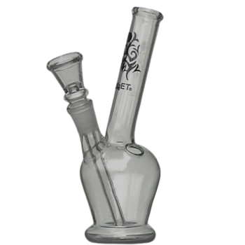 Szklane bongo z chillum 14,5 mm – klasyczna fajka wodna z motywem tribal