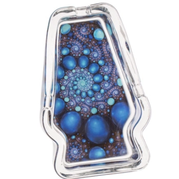 Szklana Popielniczka Z Kosmicznym Wzorem - Świecąca W Ciemności