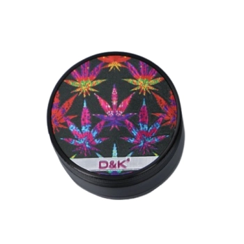 Kolorowy Młynek do Tytoniu Suszu Grinder Crusher z Listkami Marihuany D&K