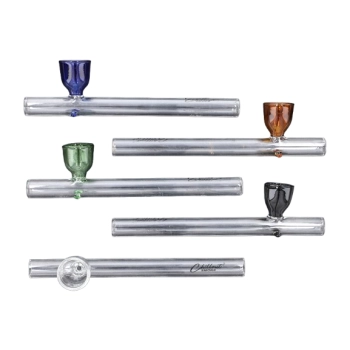 Cygarniczka Szklana Fifka Lufka z Barwionym Cybuchem 14 cm Chillout Smoke