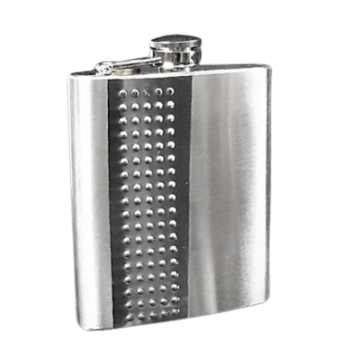 Elegancka Stalowa Piersiówka Gentelo 8 OZ w Czarnej Pudełku