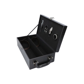 Ekskluzywna Walizka na Wino na 2 butelki z Akcesoriami w Zestawie