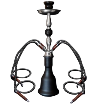 Czarna Duża Shisha Szisza Fajka Wodna Hookah 4 Węże Wysokość 52 cm Eldoro