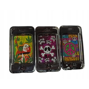 Popielniczka Szklana prostokątna 12x6,5 cm Różne wzory