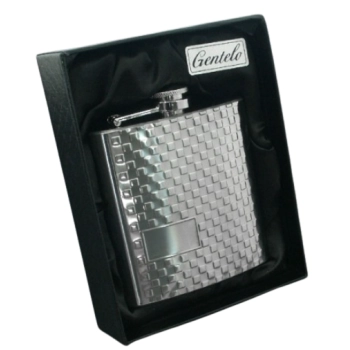 Elegancka Piersiówka ze Stali Nierdzewnej 180 ml Gentelo w Pudełku