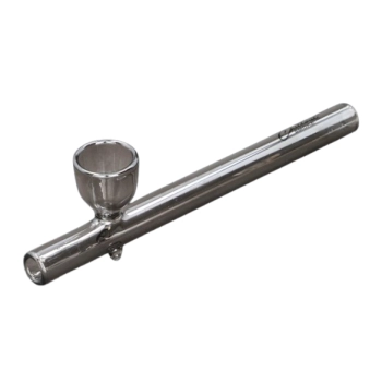 Cygarniczka Szklana Lufka Fifka z Perłowym Wykończeniem Czarna Chillout Smoke